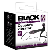 Насадка на пеніс з ерекційним кільцем і вібрацією Black Velvets Couple's Vibrator, чорна — Просмотреть изображение 9