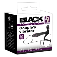 Насадка на пеніс з ерекційним кільцем і вібрацією Black Velvets Couple's Vibrator, чорна — Просмотреть изображение 9