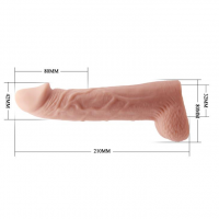 Насадка на член Baile Sex Toys Big Man, тілесна — Просмотреть изображение 8
