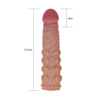 Насадка на член Lovetoy Pleasure X-Tender Penis Sleeve Flesh 2, тілесний — Просмотреть изображение 4