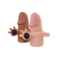 Насадка на член з вібрацією Pleasure X-Tender Vibrating Penis Sleeve #2 — Переглянути зображення 6