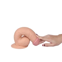 Фалоімітатор Lovetoy The Ultra Soft Dude, 22 см, тілесний — Переглянути зображення 4