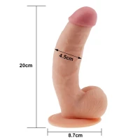 Фалоімітатор Lovetoy The Ultra Soft Dude, 22 см, тілесний — Переглянути зображення 5