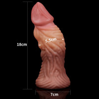 Фалоімітатор 7.0'' Dual layered Platinum Silicone Plug — Просмотреть изображение 3