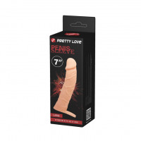 Насадка на пеніс Pretty Love Penis Sleeve, тілесна, 18 см — Просмотреть изображение 10