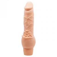 Вібратор Baile Barbara Clark Realistic Multi-Speed Vibrator 19.5 см, тілесний — Переглянути зображення 4