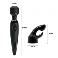 Універсальний масажер з насадкою Sensual Massager, чорний