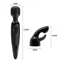 Універсальний масажер з насадкою Sensual Massager, чорний — Просмотреть изображение 2