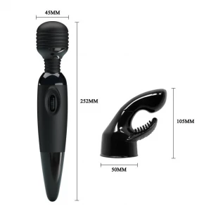 Універсальний масажер з насадкою Sensual Massager, чорний