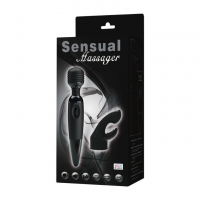 Універсальний масажер з насадкою Sensual Massager, чорний — Просмотреть изображение 6