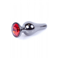 Анальна пробка B - Series HeavyFun Jewellery Dark Silver, червона — Просмотреть изображение 6