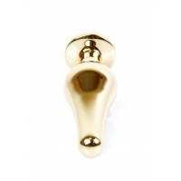 Анальна пробка B - Series HeavyFun Jawellery Gold, зелена
