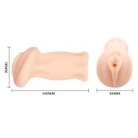 Штучна вагіна з вібрацією Crazy Bull Pocket Pussy Ruby, тілесна — Переглянути зображення 6