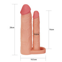 Насадка на член Add 2 Double Penis Sleeve — Просмотреть изображение 3