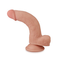 Реалістичний фалоімітатор 8'' Sliding Skin Dual Layer Dong - Whole Testicl — Просмотреть изображение 6