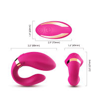 Вібратор для двох B - Series Joy Crescent Couple Vibrator, рожевий — Просмотреть изображение 4