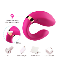 Вібратор для двох B - Series Joy Crescent Couple Vibrator, рожевий — Просмотреть изображение 7