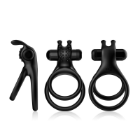 Віброкільце для члена Boss Series Traveler Cock Ring Stay Hard, чорне — Просмотреть изображение 5