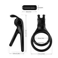 Віброкільце для члена Boss Series Traveler Cock Ring Stay Hard, чорне — Просмотреть изображение 8