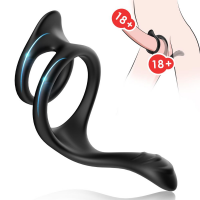 Насадка на член B - Series Joy Tail Cock Ring Stay Hard, чорна