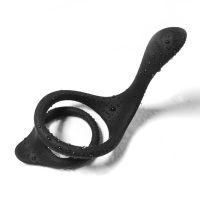 Насадка на член B - Series Joy Tail Cock Ring Stay Hard, чорна — Просмотреть изображение 7