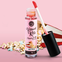 Блиск для губ з ефектом вібрації Secret Play Vibrant Kiss Pleasure For Two Lip Gloss Sweet Popcorn, — Просмотреть изображение 4