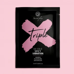 Збуджуючий гель з ефектом вібрації Secret Play Triple X Icy Cold Spicy Vibration, 2 мл