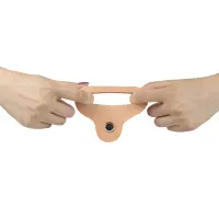 Анальна насадка з вібрацією Lovetoy The Ultra Soft Double 5.8, тілесна — Переглянути зображення 5