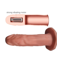 Порожнистий страпон з вібрацією Lovetoy Vibrating Unisex Hollow Strap On, тілесний — Просмотреть изображение 7
