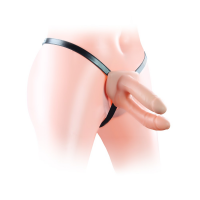 Подвійний страпон Lovetoy Unisex Hollow Double Penetrator, тілесний — Просмотреть изображение 3