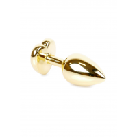 Анальна пробка B - Series HeavyFun Jewellery Gold Heart, бірюзове серце — Просмотреть изображение 3