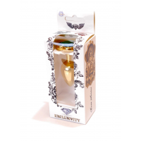 Анальна пробка B - Series HeavyFun Jewellery Gold Heart, бірюзове серце — Просмотреть изображение 6