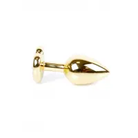 Анальна пробка B - Series HeavyFun Jawellery Gold Heart, чорна — Переглянути зображення 3