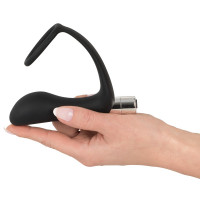 Вібростимулятор простати з ерекційним кільцем Black Velvets Vibrating Ring &amp; Plug, чорний — Просмотреть изображение 7