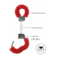 Наручники Beginner's Handcuffs Furry, червоні — Переглянути зображення 6