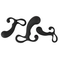 Набір стимуляторів простати Rebel Mens Gear 3-Piece Prostate Plug Set, чорний — Просмотреть изображение 3