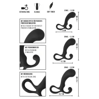 Набір стимуляторів простати Rebel Mens Gear 3-Piece Prostate Plug Set, чорний — Переглянути зображення 5