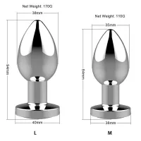 Анальна пробка з вібро Rechargeable Butt Plug USB 10 Functions - Silver — Переглянути зображення 5
