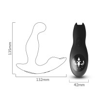 Вібростимулятор простати з ротацією Prostate Massager Bat King, чорний — Просмотреть изображение 4