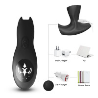 Вібростимулятор простати з ротацією Prostate Massager Bat King, чорний — Просмотреть изображение 5
