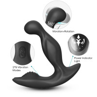 Вібростимулятор простати з ротацією Prostate Massager Bat King, чорний — Просмотреть изображение 6