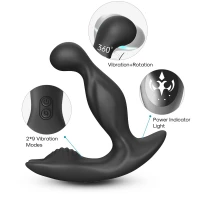 Вібростимулятор простати з ротацією Prostate Massager Bat King, чорний — Переглянути зображення 6