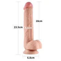 Фалоімітатор 9 Sliding Skin Dual Layer Dong — Переглянути зображення 5