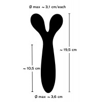 Вібратор Couples Choice 3 Motors Vibrator, чорний — Просмотреть изображение 3
