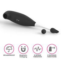 Кліторальний вібратор з вакуумним стимулятором IJOY Rechargeable Clit Pro, чорний — Просмотреть изображение 8