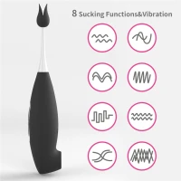 Кліторальний вібратор з вакуумним стимулятором IJOY Rechargeable Clit Pro, чорний — Переглянути зображення 10