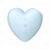 Вакуумний стимулятор клітора для жінок з вібрацією Satisfyer Cutie Heart, блакитний — Просмотреть изображение 5