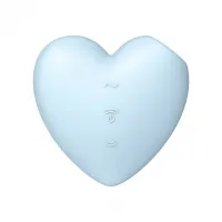 Вакуумний стимулятор клітора для жінок з вібрацією Satisfyer Cutie Heart, блакитний — Переглянути зображення 5