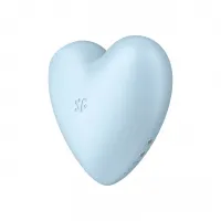Вакуумний стимулятор клітора для жінок з вібрацією Satisfyer Cutie Heart, блакитний — Переглянути зображення 6