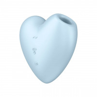 Вакуумний стимулятор клітора для жінок з вібрацією Satisfyer Cutie Heart, блакитний — Просмотреть изображение 8